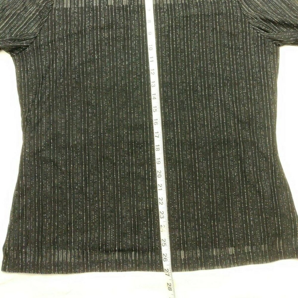 NWT INC Black Silver Mock-Neck Shine Top XXL - Picture 11 of 13